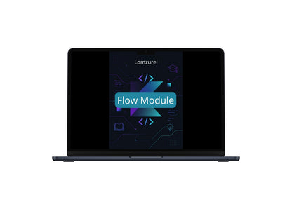 Laptop with a digital interface on a white background