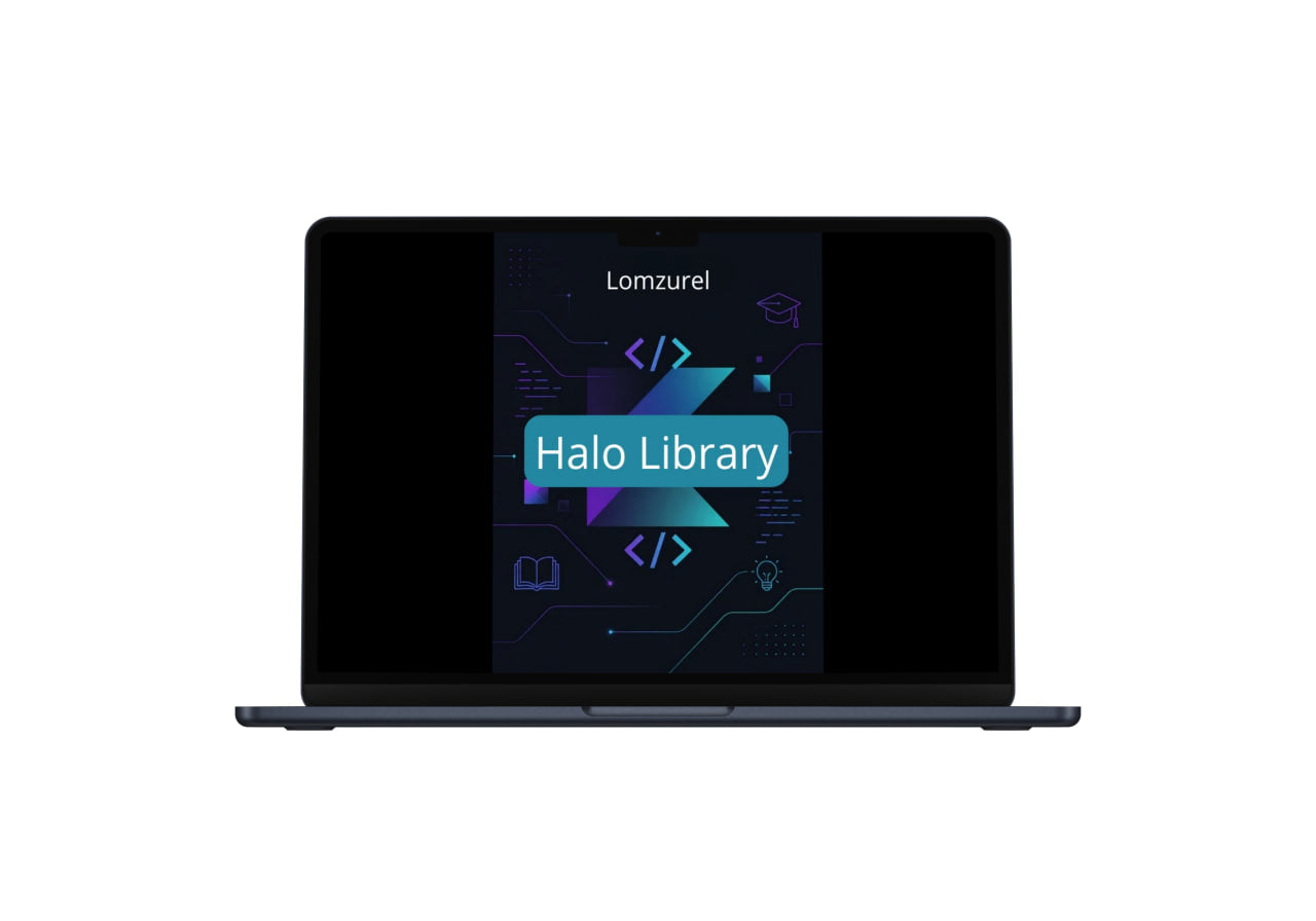 Laptop with a digital interface on a white background